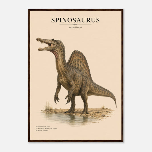 Affiche murale Spinosaure réaliste en chair, illustration Mûrale qualité musée